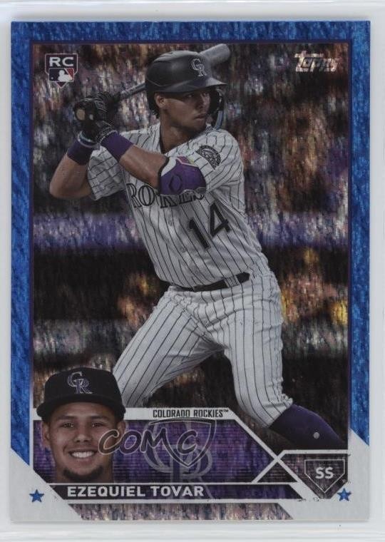 2023 Topps Series 2 Blue Foil /999 Ezequiel Tovar #651 Rookie RC 1g5k