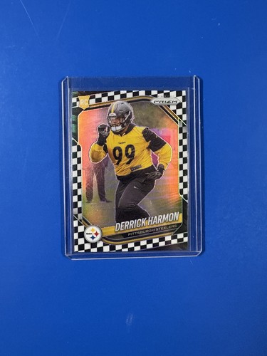 2025 Panini Prizm - Rookies Derrick Harmon #368 Black & White Checker Prizm (RC)