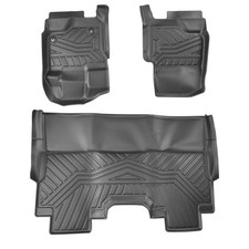 Front Floor Mats Rear Floor Mat For Ford F-150 Super Crew Cab 2015-2025 Rubber
