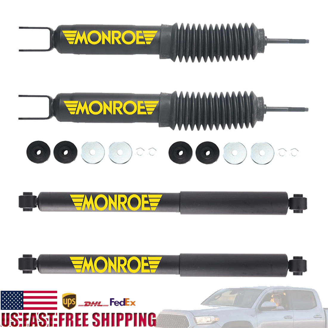 4x4 Monroe Matic Plus Shocks Struts Kit for 1999-2006 Chevy Silverado 1500 4WD