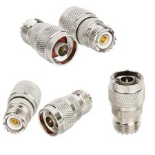 5PCS N-Type Male Plug to SO-239 UHF Female Jack RF Adapter Barrel connector