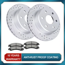 Rear Rotors + Brake Pads for Chevy Tahoe Silverado Suburban Sierra Yukon 1500