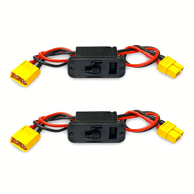   2 Ein/Aus On/Off Schalter Schalterkabel XT60 Stecker Buchse + Ladebuchse 16AWG