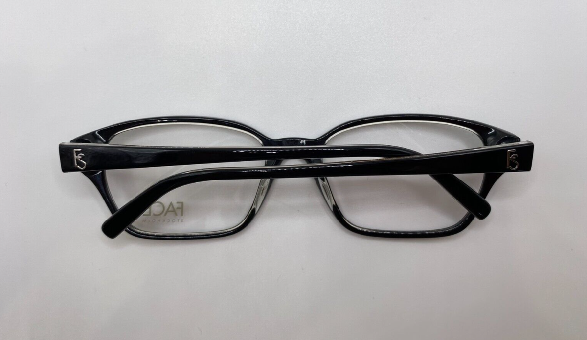 Face Stockholm Eyeglasses 1309 Philosophic 9501 Designer Frames Only 49-19-135 FACE Stockholm Dusk 1347-9501 Designer Eyeglasses in Black  main image 2