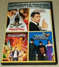 Family Fun Pack Quadruple Feature Big Fat Liar, Johnny English, Thunderbirds dvd