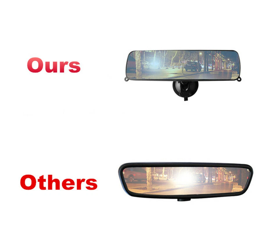 Espejo retrovisor interior coche 1 pieza ventosa ajustable seguridad estable universal Foto 2 de 4