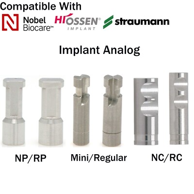Dental Lab Implant Analog fits Hiossen Oss Regular/Mini Nobel NP/RP ITI NC/RC