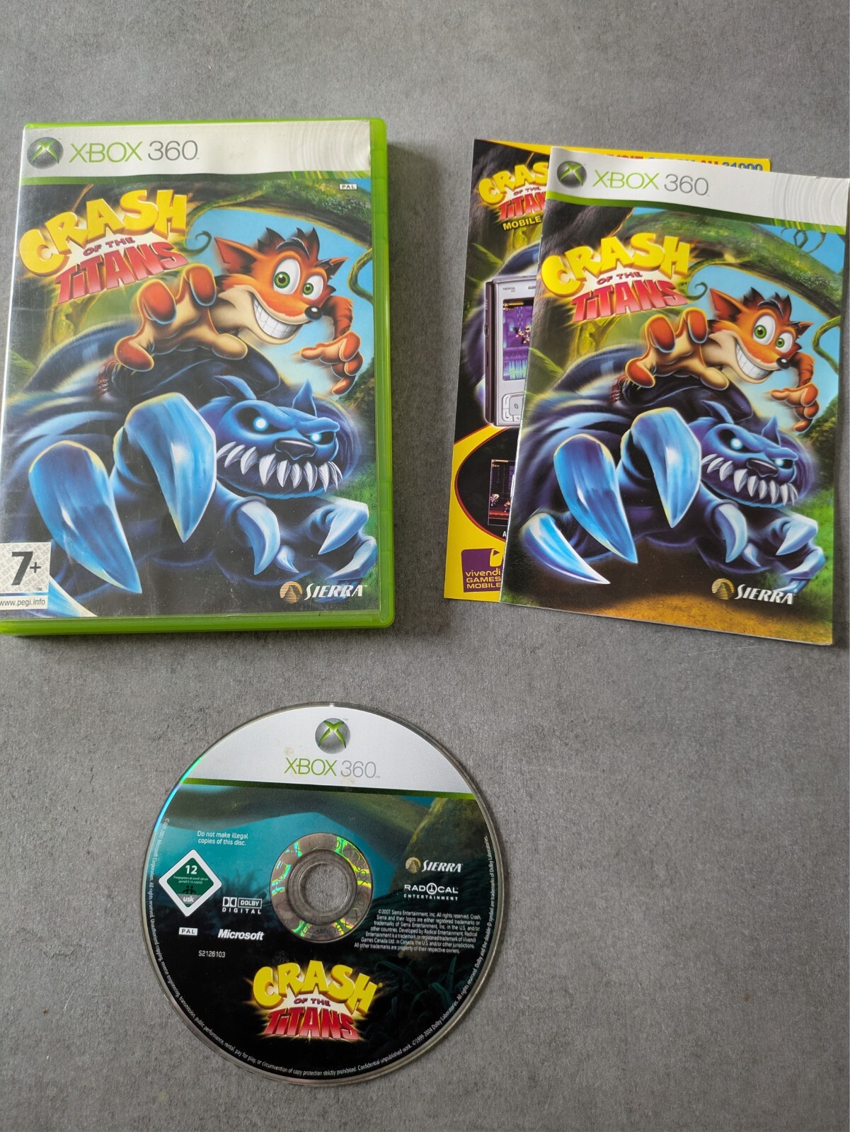 (X360-3) XBOX 360 Crash of The Titans PAL FR COMPLET