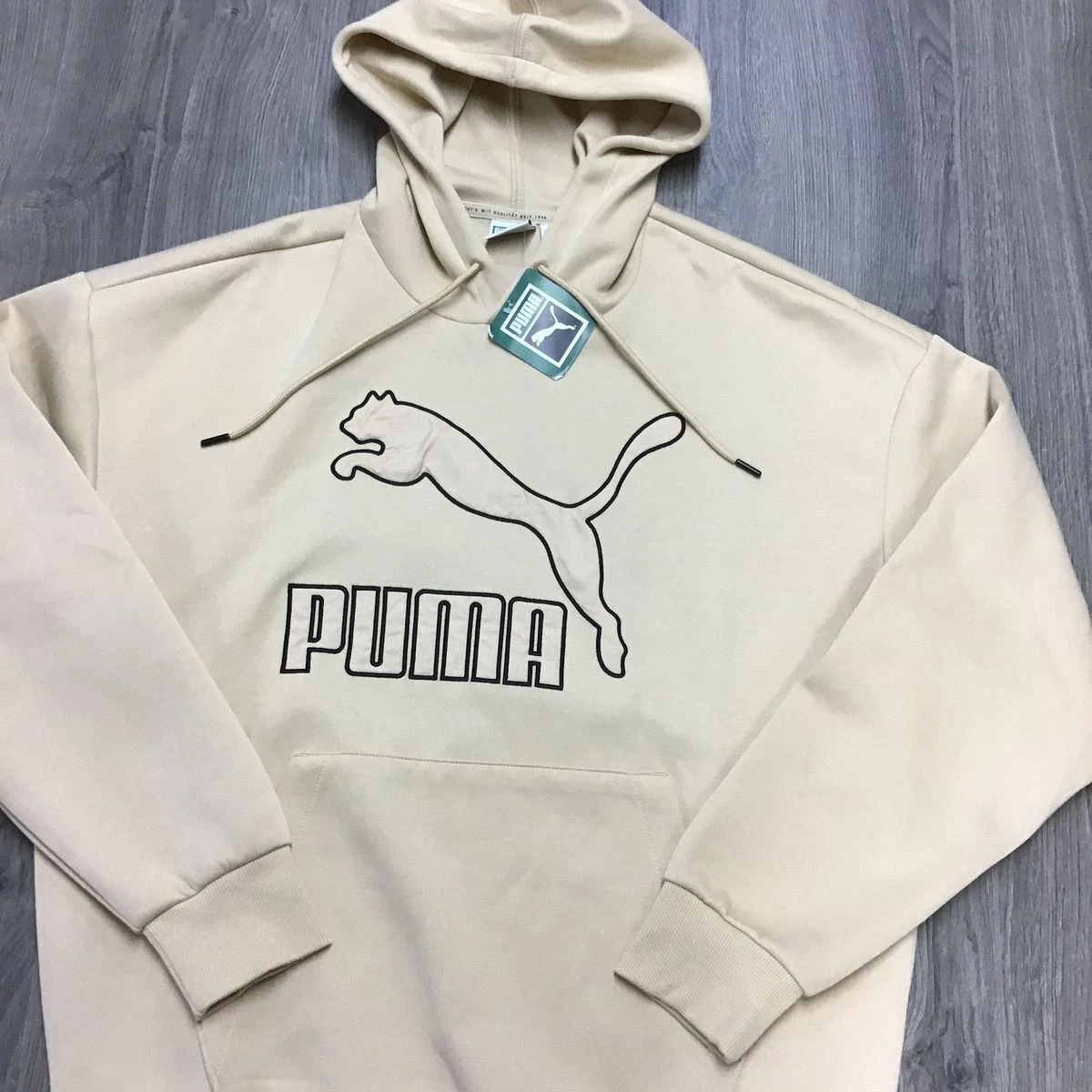 Puma hoodie beige sales