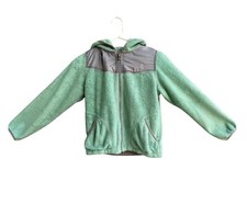 The North Face Girls Oso Hoodie Mint Green M 10/12 Full Zip Fuzzy Fleece Jacket