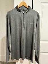 Columbia PFG Gray Mock Neck Fleece Pullover Casual 1/4 Snap Closure Womens L