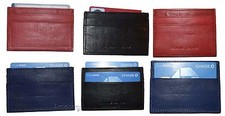 lot of 6. slim credit card case, 5 credit card leather case, thin flat card case