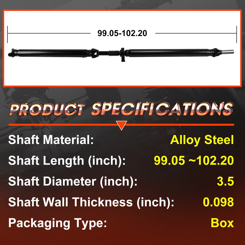 Rear Driveshaft Prop Shaft Assembly for 2003-2009 Chevrolet Express 3500 GMC RWD Foto 4 de 4