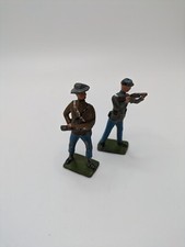 Lot of 2 Lead Soldier Figures With Rifles Broken Britain Co Made In England
