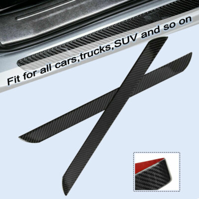 2pcs Car Kohlefaser Ladekantenschutz Abdeckung Scuff Plate Door Beschützer