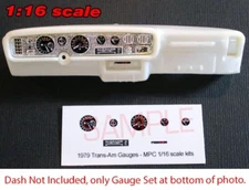 1/16 1979 PONTIAC FIREBIRD TRANS AM GAUGE FACES for 1/16 scale MPC kits—PLS READ