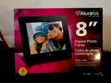Aluratek ADPF08SF 8 inch LCD Digital Photo Frame - Black