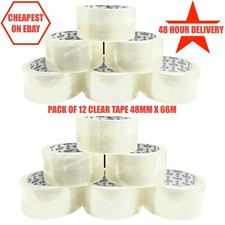 12X CLEAR STRONG PACKAGING PARCEL PACKING CARTON SEALING TAPE 48mm x 66m