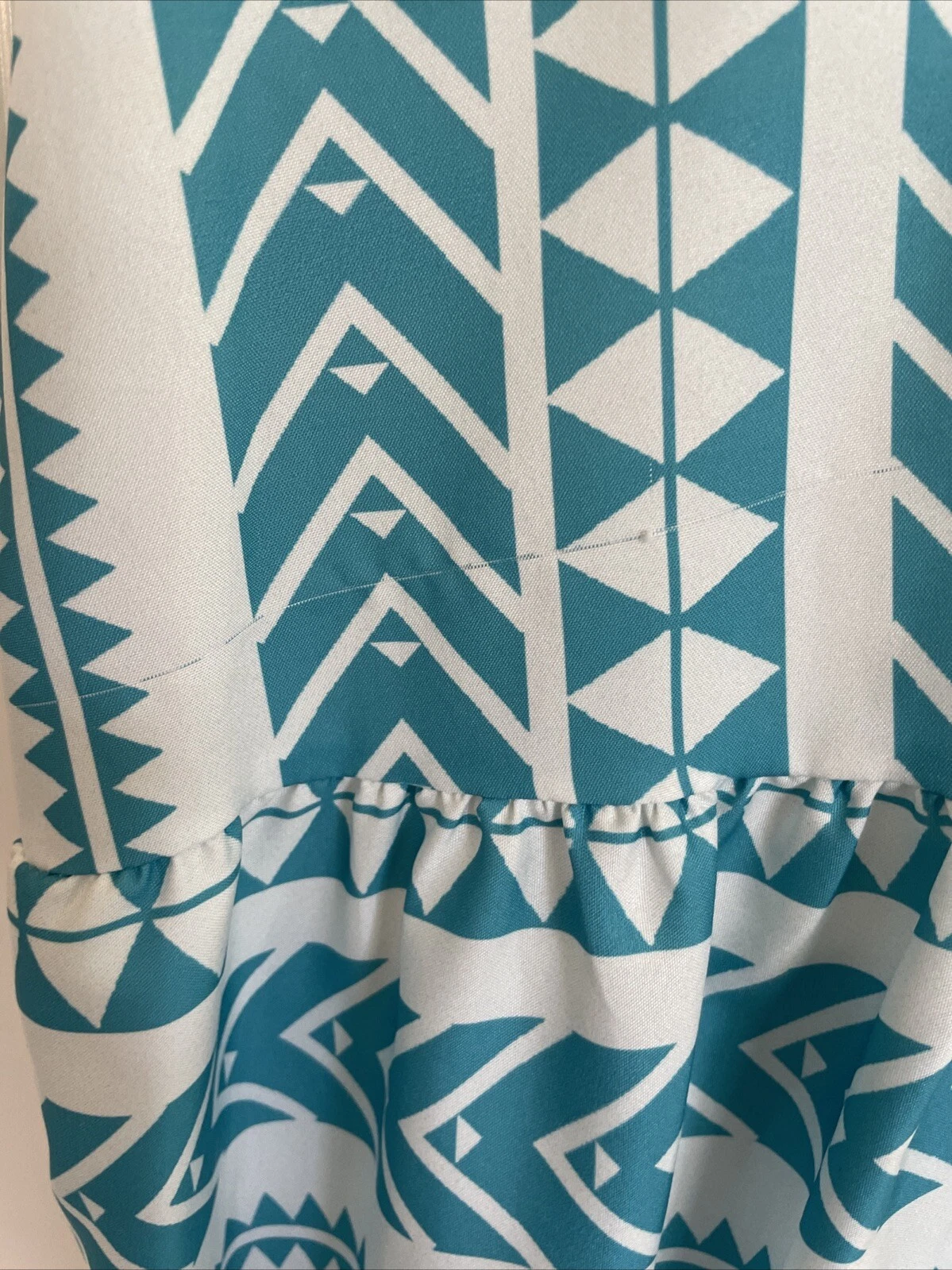 VETEMENTS Abito donna rosa marca Ripple fantasia bianco e verde acqua taglia small (pull tessuto)