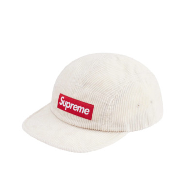 帽子 Supreme Corduroy Camp Cap Stone Supreme Corduroy Camp Cap (FW24) Stone Authentic New Red Box Logo