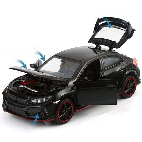 1/32 Replica Pull Back Car Model Doors Lid Openable Toy Vehicle with Sound&Light - Picture 27 of 27