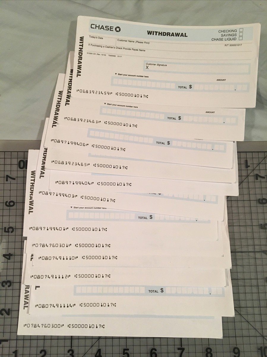 What Is A Bank Withdrawal Slip