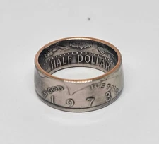 "Sealed" 1973 US JFK KENNEDY  HALF DOLLAR coin ring sizes 8-15