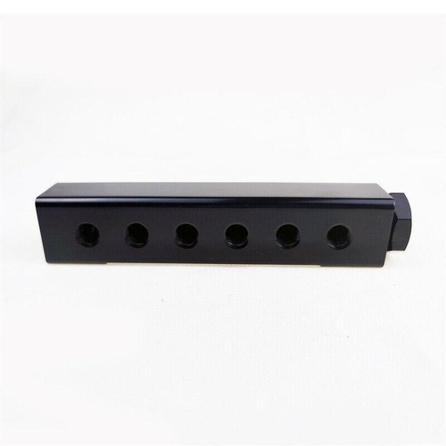 Black 6 Port Vacuum Block Intake Manifold Kit Fuel Gas Wastegate Turbo Boost - Picture 4 of 13