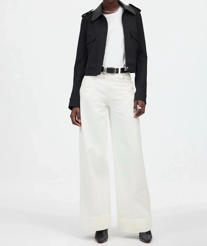 Jeans Madewell Tile bianchi a gamba super larga W31 nuovi con etichetta