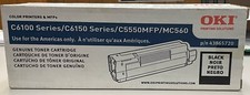 Genuine Oki 43865720 Black Toner Cartridge C6100 C6150 MC560 C5550MFP OEM NEW