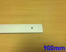 Kitchen Worktop Square End Cap 900mm q3 Profile, 40mm, Matt Silver, 3mm Radius