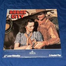 DODGE CITY Laserdisc LD VERY GOOD CONDITION VERY RARE ERROL FLYNN GREAT FILM