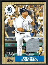 2022 Topps Series 1 1987 Topps Baseball Relics Miguel Cabrera #87R-MC