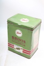 alte Blechdose Sammler leer Dose Blech gr&uuml;n rar SOLVIS Vintage