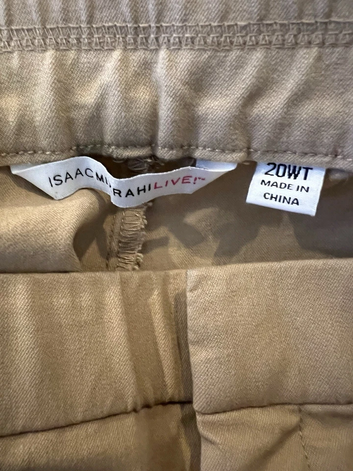 Isaac Mizrahi Live! Высокий 24/7 эластичной грузовой лодыжки брюки 20WT хаки - Изображение 3 из 4