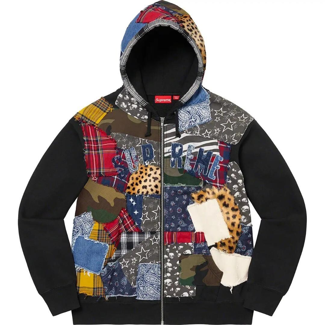 Supreme Patchwork Hooded Sweatshirt Patchwork Hoodie M | eBay