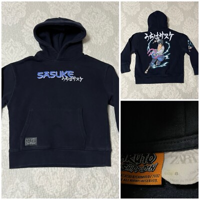 Sasuke Naruto Shippuden x Zara Hoodie Sweatshirt Size Youth Small