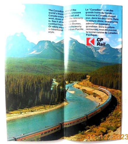 CP Rail Canadian Pacific Rail Passenger Timetable 26 April 1970 French English - Picture 2 of 3