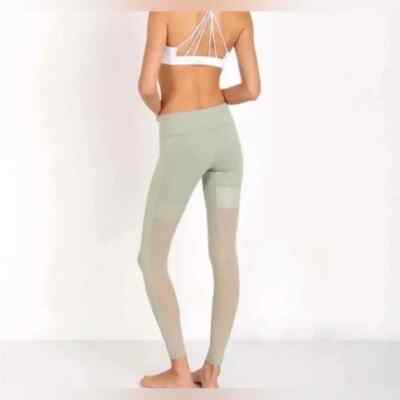 Alo Yoga Olive Green Mesh Insert Leggings Size L 269977 | eBay