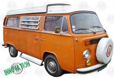 Deluxe Aluminium Side Step for VW T2 Split & Bay camper van & Fitting Kit C9037