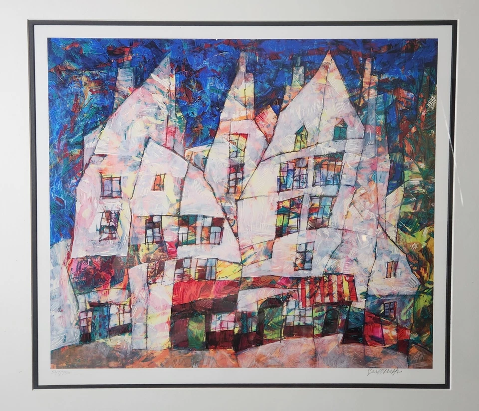 Harry Guttman "Paris Nights Embellished" Signed & Numbered Seriolithograph 30×30 - Image 2 of 4