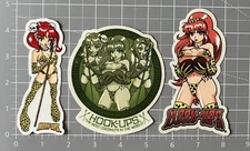 Hook Ups Sticker Lot X3 Coconut Girl Rare Vintage Authentic