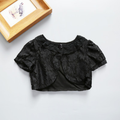 Kids Girls Floral Lace Bolero Shrug Cardigan Capelet Crop Top Shawl for Dress