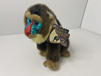 Jungle Joe's Safari Friends Talking Merlin Mandrill Plush Works Stuffed Animal