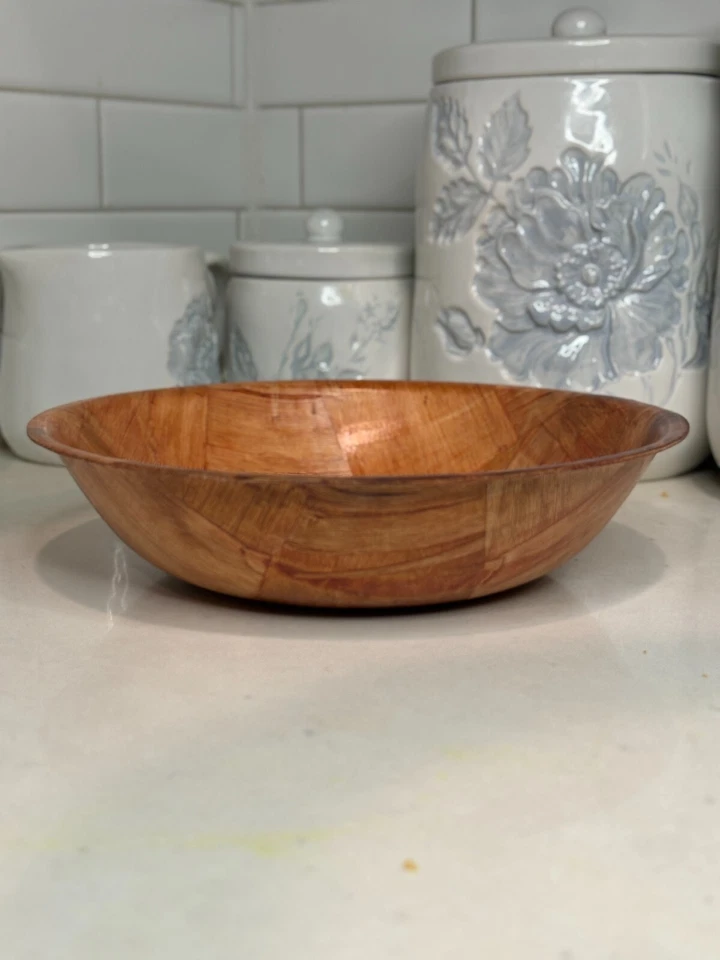 Ensaladera tejida de madera para aperitivos de madera tejida de 8 pulgadas juego de 6 Foto 3 de 4