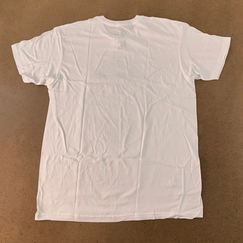 Ambig 男式汽车旅馆图形 T 恤白色绿色船员拼色 100% 棉 XL 全新 — 第 2/4 张图片