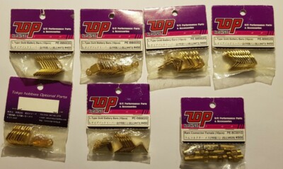 60x Zellenverbinder Top Racing L Type Gold Battery Bars Ram Connector PE BB0022G