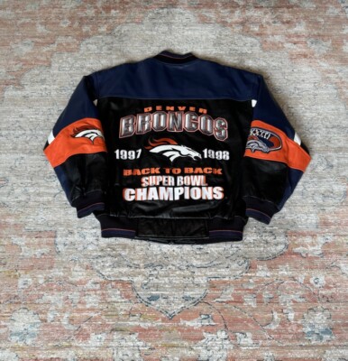 1998 Denver Broncos 2 Time Super Bowl NFL G-III Carl Banks Leather