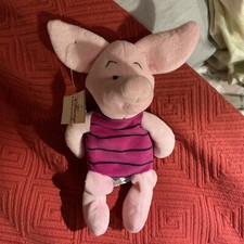 Walt Disney Company Piglet Bean Bag Small Pink Winnie the Pooh Tags