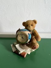 Cherished Teddies 2000 Too Much Work Too Little Time Boy W/ Clock Globe 789917